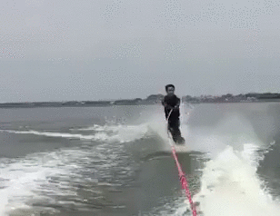 Gif animé ski nautique